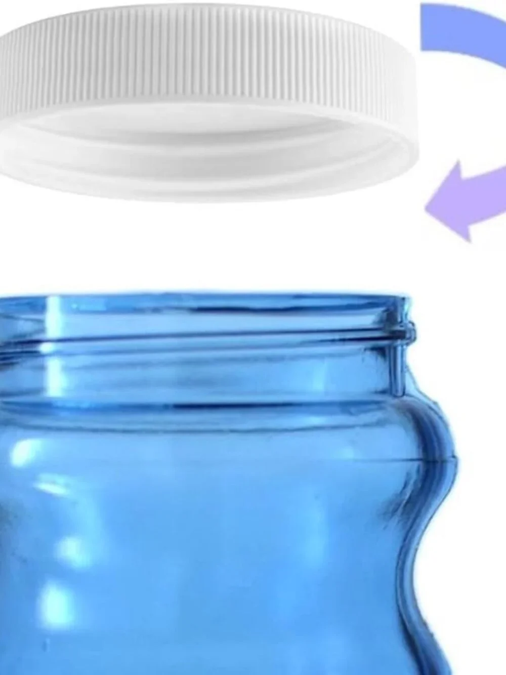 Threaded/Screw-On Caps for 3 and 5 Gallon Water Bottle Jugs (3 pk) (53mm, White)